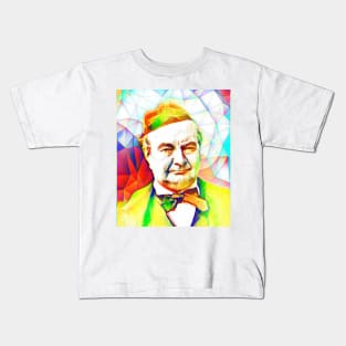 Charles Augustin Sainte-Beuve Colourful Portrait | Charles Augustin Sainte-Beuve Artwork 11 Kids T-Shirt